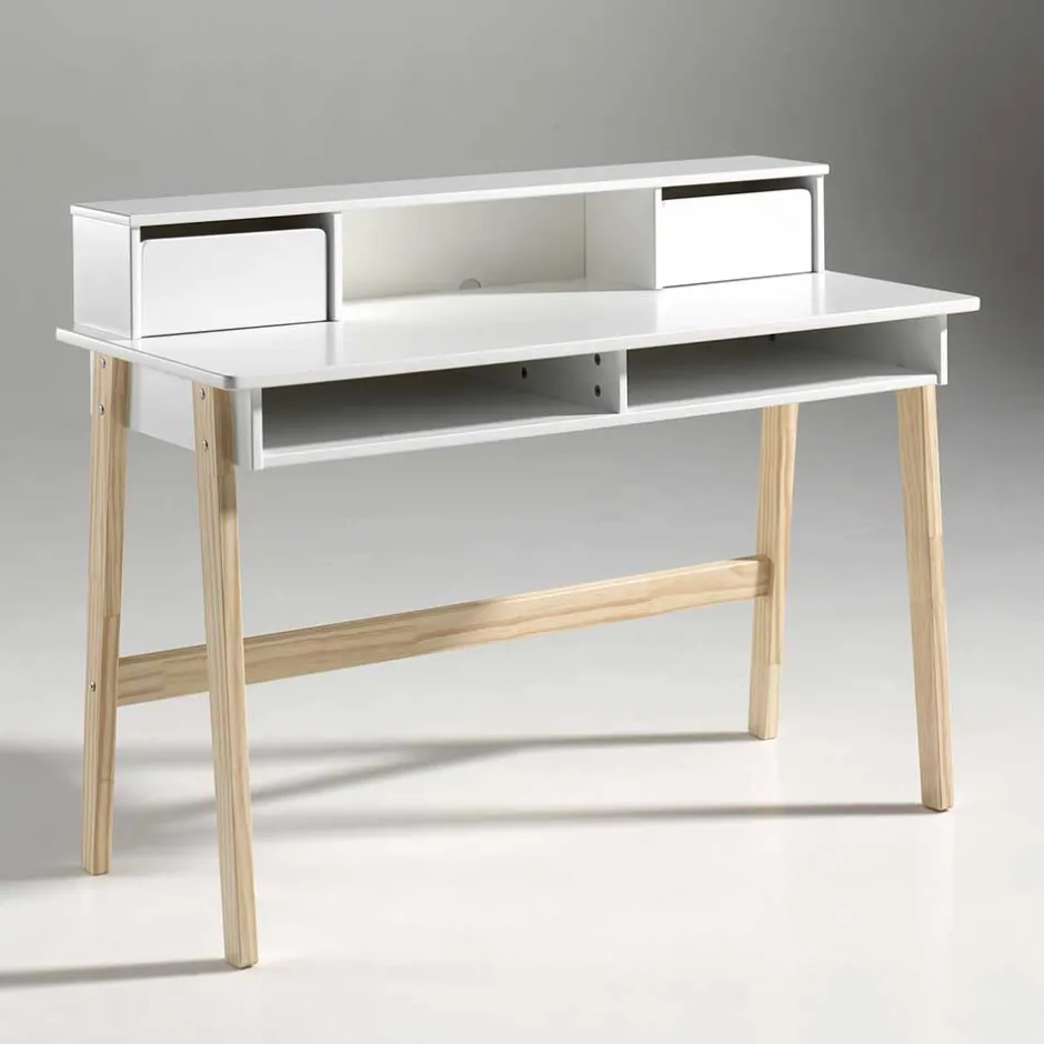 Kinder Wohnen Moderner Design Schreibtisch inkl Aufsatz - Mauricia