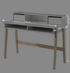 Kinder Wohnen Moderner Design Schreibtisch inkl Aufsatz - Mauricia