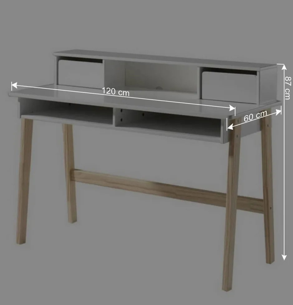 Kinder Wohnen Moderner Design Schreibtisch inkl Aufsatz - Mauricia