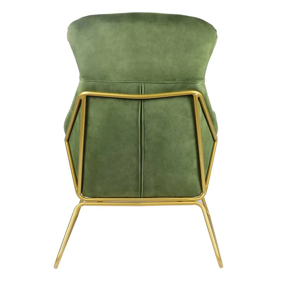 Wohnen Moderner Einzelsessel in Grün & Messing - Vetro