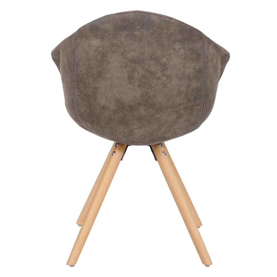 Wohnen Moderner Esstisch Sessel in Taupe - Gozos (2er Set)