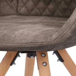 Wohnen Moderner Esstisch Sessel in Taupe - Gozos (2er Set)