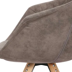 Wohnen Moderner Esstisch Sessel in Taupe - Gozos (2er Set)