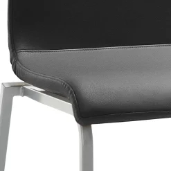Moderner Esszimmerstuhl in Dunkelgrau Microfaser - Termi^Wohnen