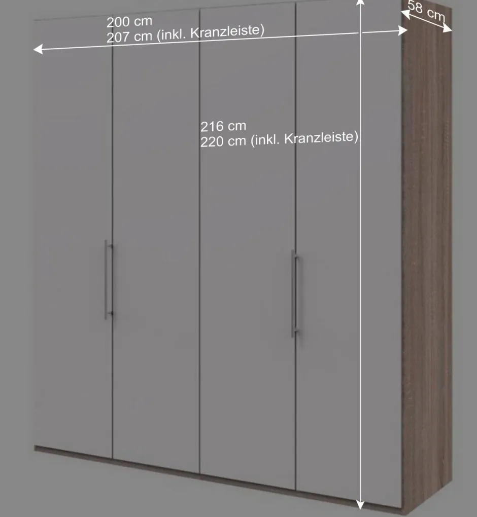 Moderner Falttürenschrank mit Metallgriffen - Vaclyn^Wohnen Best