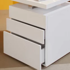 Moderner Hochglanz Schreibtisch mit drei Schubladen - Nivatus^Wohnen Best