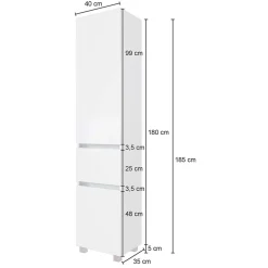 Moderner Hochschrank fürs Bad 40x180x35 cm - Misbonas^Wohnen Clearance
