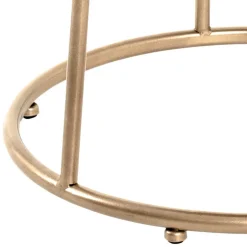 Wohnen Moderner Hocker in Grau & Gold - Miaoli