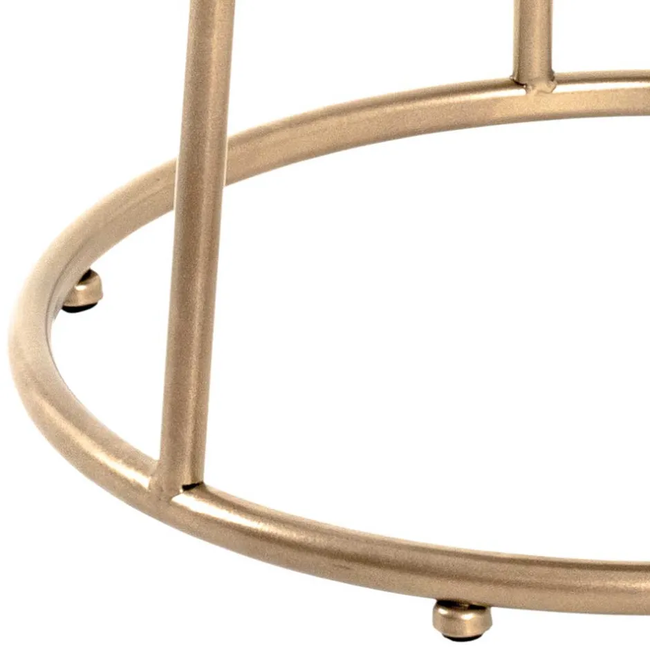 Wohnen Moderner Hocker in Grau & Gold - Miaoli