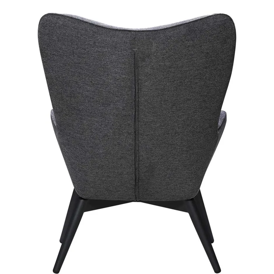 Moderner Kaminsessel in Dunkelgrau Stoff - Bataia^Wohnen New
