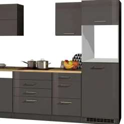 Wohnen Moderner Küchenblock in Grau - Bozenia I (siebenteilig)