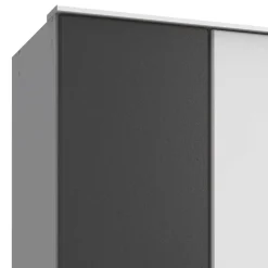 Moderner Kleiderschrank in Weiß mit Dunkelgrau - Vanila^Wohnen Outlet