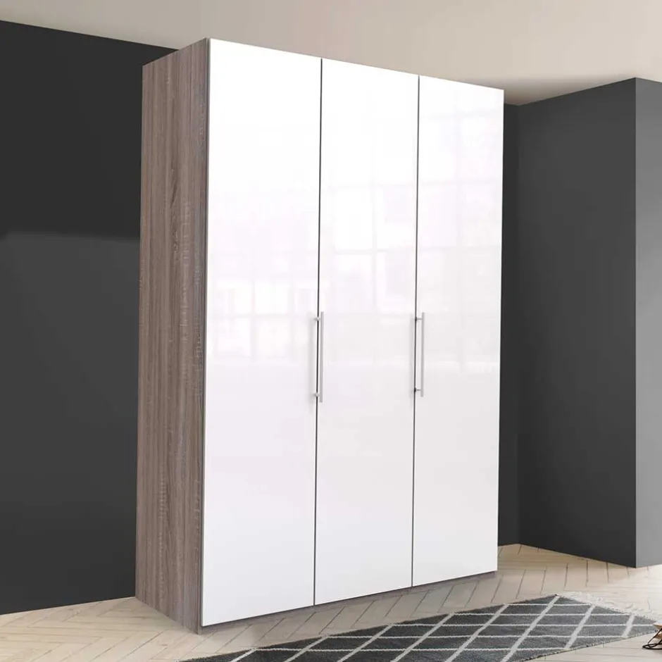 Moderner Kleiderschrank in Weiß Glas - Empresian^Wohnen Sale