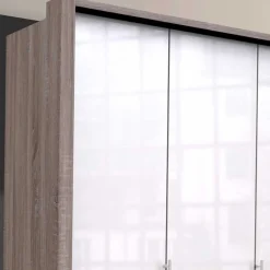 Moderner Kleiderschrank in Weiß Glas - Empresian^Wohnen Sale