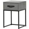 Moderner Nachttisch in Grau & Schwarz - Firgetta^Wohnen