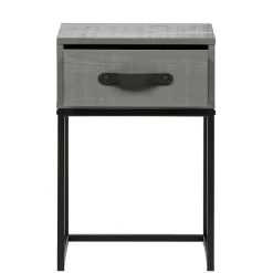 Moderner Nachttisch in Grau & Schwarz - Firgetta^Wohnen