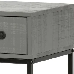 Moderner Nachttisch in Grau & Schwarz - Firgetta^Wohnen