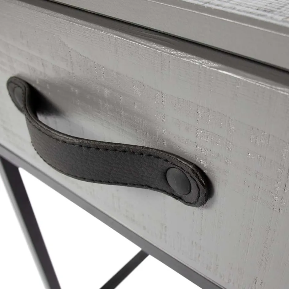 Moderner Nachttisch in Grau & Schwarz - Firgetta^Wohnen