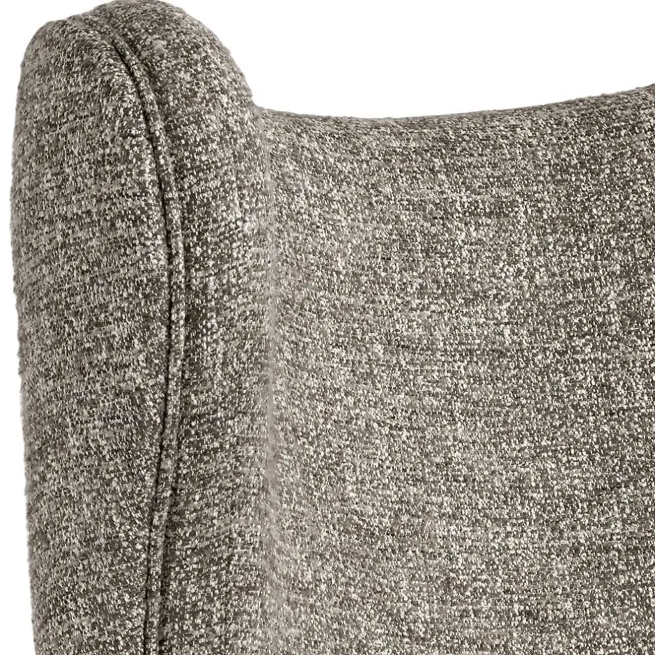 Moderner Ohrensessel in Beigegrau Boucle - Curemo^Wohnen New