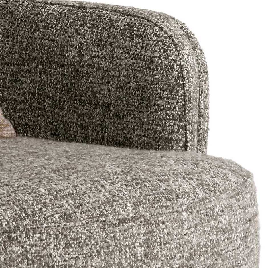 Moderner Ohrensessel in Beigegrau Boucle - Curemo^Wohnen New