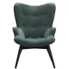Wohnen Moderner Ohrensessel in Dunkelgrün - Diamora