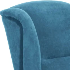 Moderner Ohrensessel in Petrol Velours - Lewis^Wohnen Discount