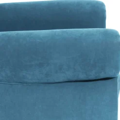 Moderner Ohrensessel in Petrol Velours - Lewis^Wohnen Discount