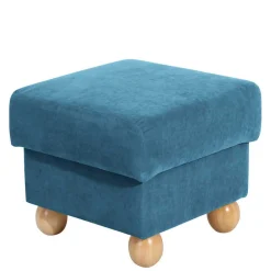 Moderner Ohrensessel in Petrol Velours - Lewis^Wohnen Discount