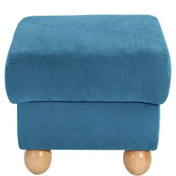 Moderner Ohrensessel in Petrol Velours - Lewis^Wohnen Discount