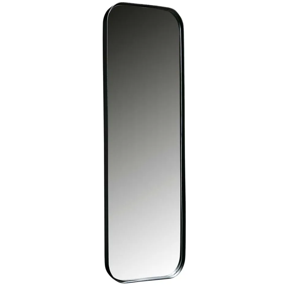 Moderner Oval Spiegel in Schwarz - Locila^Wohnen