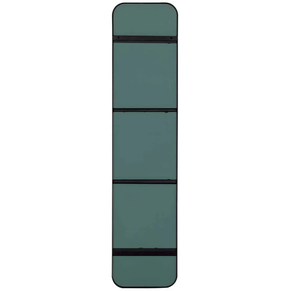 Moderner Oval Spiegel in Schwarz - Locila^Wohnen