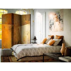 Wohnen Moderner Paravent in Orange & Braun - Lagunara