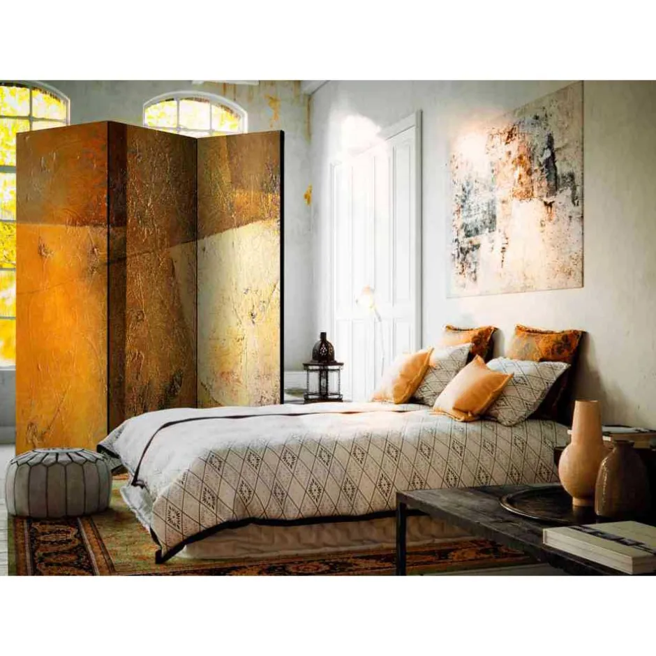 Wohnen Moderner Paravent in Orange & Braun - Lagunara