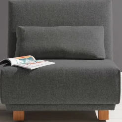 Moderner Schlafsessel in Dunkelgrau & Eiche - Amare^Wohnen Outlet