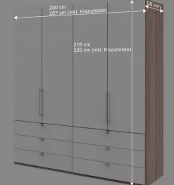 Wohnen Moderner Schlafzimmerkleiderschrank in Weiß - Vaclyn