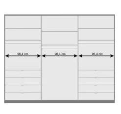 Wohnen Moderner Schlafzimmerschrank in Weiß & Eiche sägerau - Vaclyn