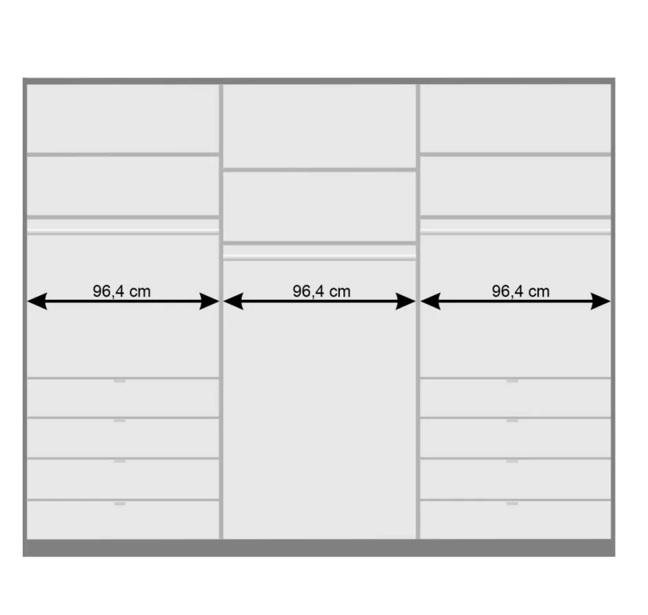 Wohnen Moderner Schlafzimmerschrank in Weiß & Eiche sägerau - Vaclyn