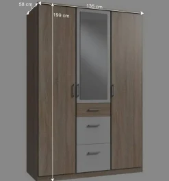 Moderner Schlafzimmer-Schrank zweifarbig - Coros^Wohnen New