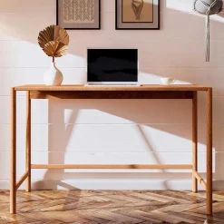 Wohnen Moderner Schreibtisch aus Wildbuche massiv - Indrya