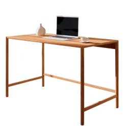 Wohnen Moderner Schreibtisch aus Wildbuche massiv - Indrya