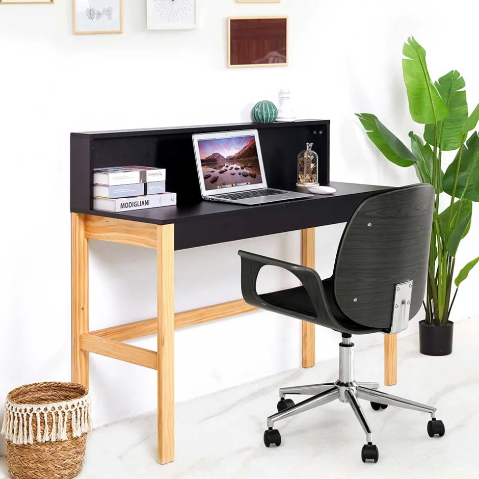 Moderner Schreibtisch mit Aufsatz - zweifarbig - Ynes^Wohnen