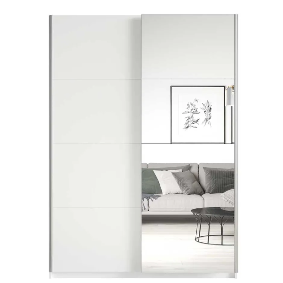 Moderner Schwebetürenschrank in Weiß - Juleste^Wohnen Online