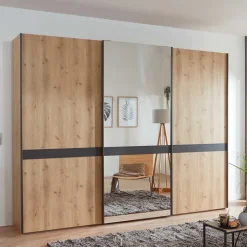 Wohnen Moderner Schwebetürenschrank mit Spiegel - Ulapos