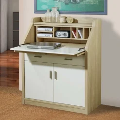 Moderner Sekretär in Creme & Eiche Bianco - Jamaica^Wohnen Best