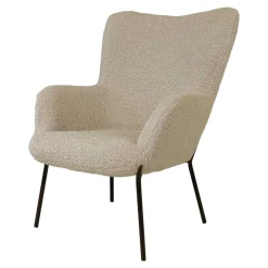 Moderner Sessel aus Webplüsch in Beige - Tessera^Wohnen New