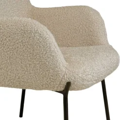 Moderner Sessel aus Webplüsch in Beige - Tessera^Wohnen New