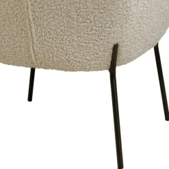 Moderner Sessel aus Webplüsch in Beige - Tessera^Wohnen New