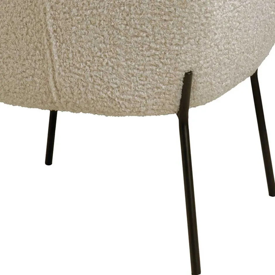 Moderner Sessel aus Webplüsch in Beige - Tessera^Wohnen New