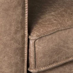 Wohnen Moderner Sessel in Taupe Recyclingleder - Endik