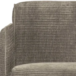 Wohnen Moderner Sessel mit Federkern in Graubraun - Shoh